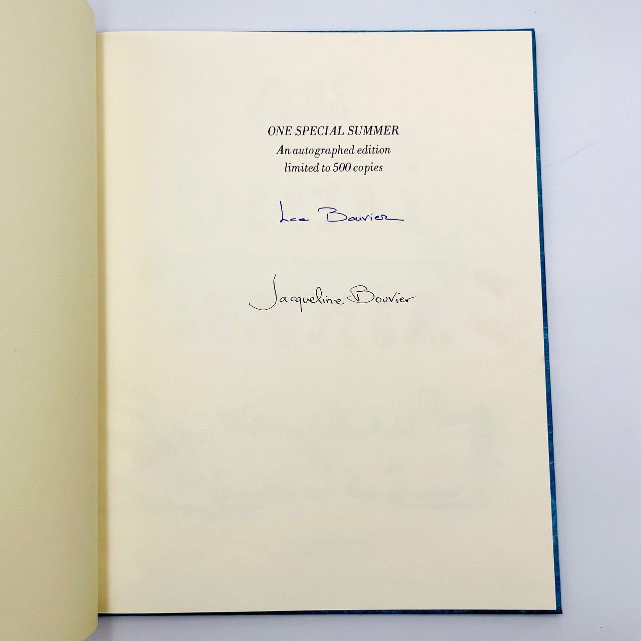 One Special Summer (Limited Edition, signed by Jackie Kennedy and Lee Bouvier)