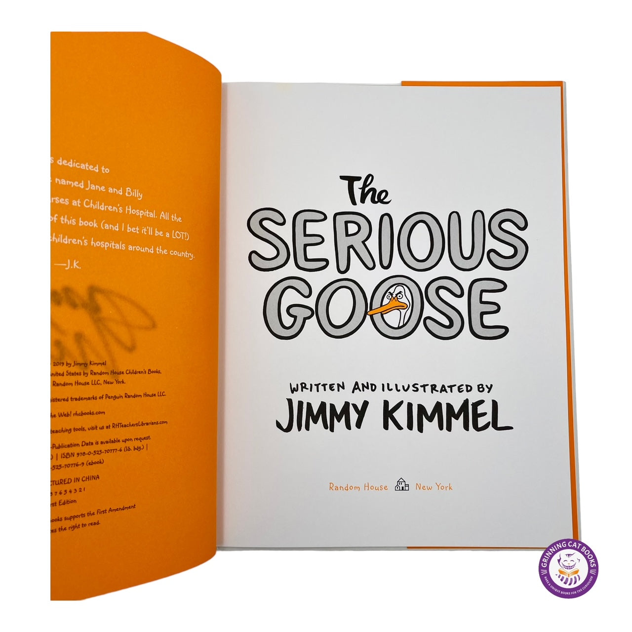 The Serious Goose (signed, written, and illustrated by Jimmy Kimmel)