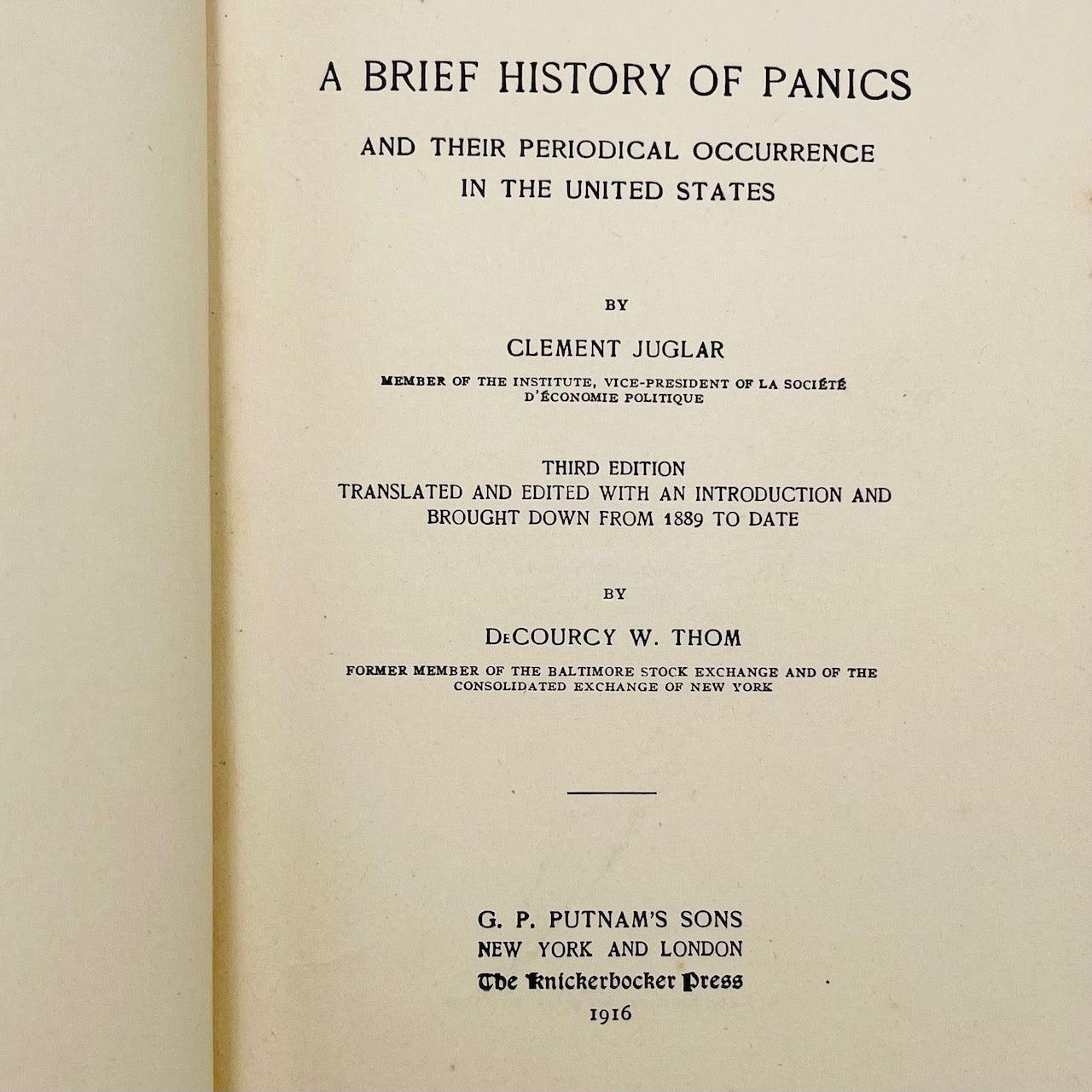 A Brief History of Panics and Their Periodical Occurrence in the United States - Grinning Cat Books - AMERICANA - AMERICAN HISTRIY, AMERICANA, BUSINESS, ECONOMICS, FINANCE
