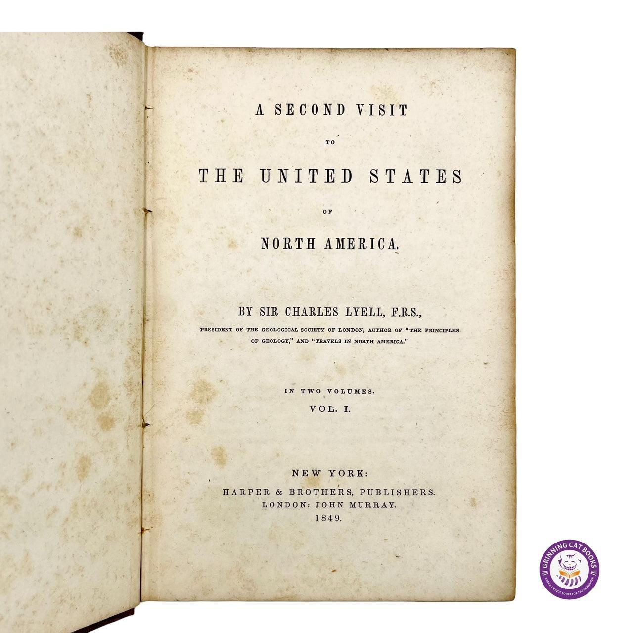 A Second Visit to the United States of North America (2 Volumes) - Grinning Cat Books - AMERICANA - EXPLORATION, TRAVEL