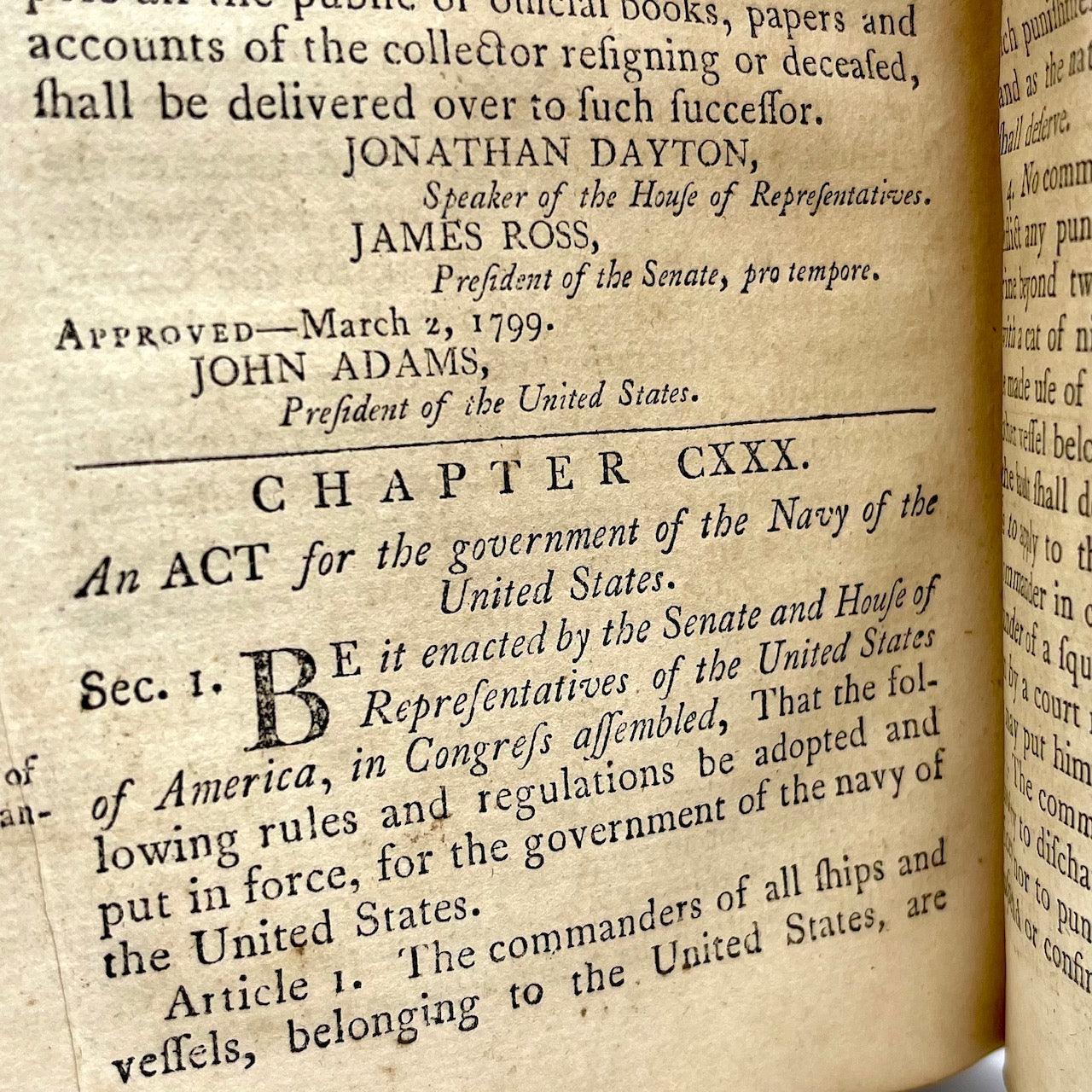 ACTS PASSED AT THE FIRST SESSION OF THE FIFTH CONGRESS OF THE UNITED STATES OF AMERICA (1798) - Grinning Cat Books - AMERICANA - AMERICAN HISTORY, HISTORY, POLITICS