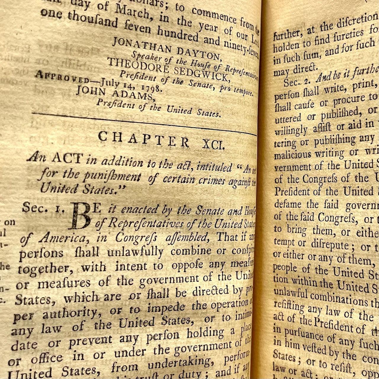 ACTS PASSED AT THE FIRST SESSION OF THE FIFTH CONGRESS OF THE UNITED STATES OF AMERICA (1798) - Grinning Cat Books - AMERICANA - AMERICAN HISTORY, HISTORY, POLITICS