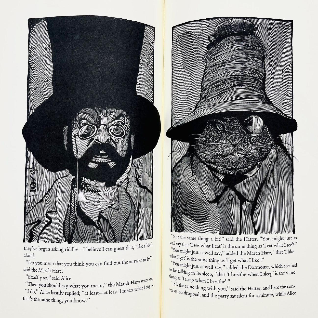 Alice's Adventures in Wonderland and Through the Looking-Glass (2 volume set) (signed by Barry Moser) - Grinning Cat Books - CHILDREN'S LITERATURE - ALICE, BARRY MOSER, ENGLISH LITERATURE, SIGNED