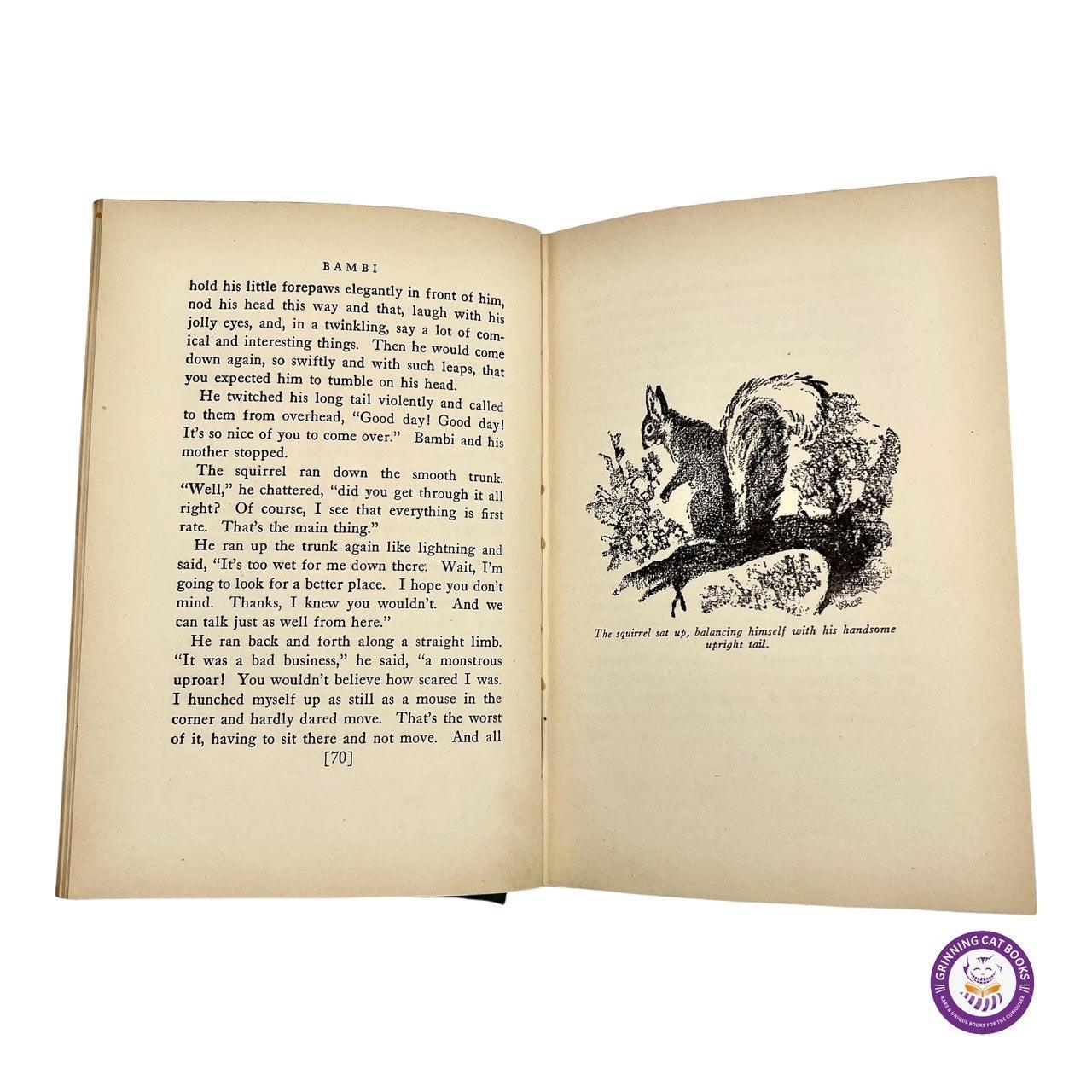 Bambi (First English Printing) - Grinning Cat Books - CHILDREN'S LITERATURE - 