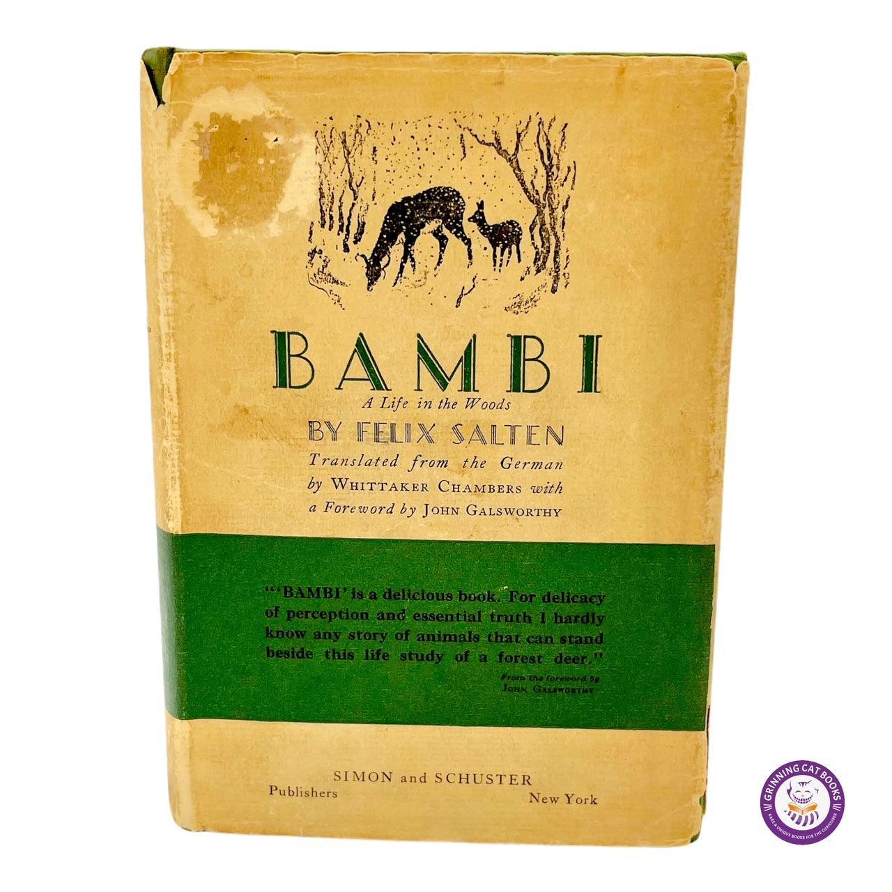 Bambi (First English Printing) - Grinning Cat Books - CHILDREN'S LITERATURE - 