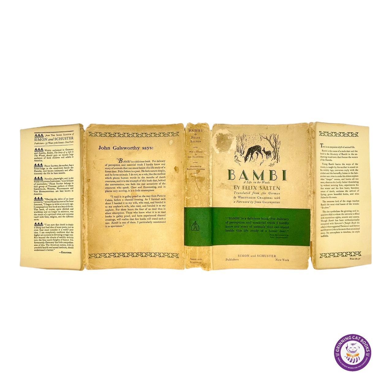 Bambi (First English Printing) - Grinning Cat Books - CHILDREN'S LITERATURE - 