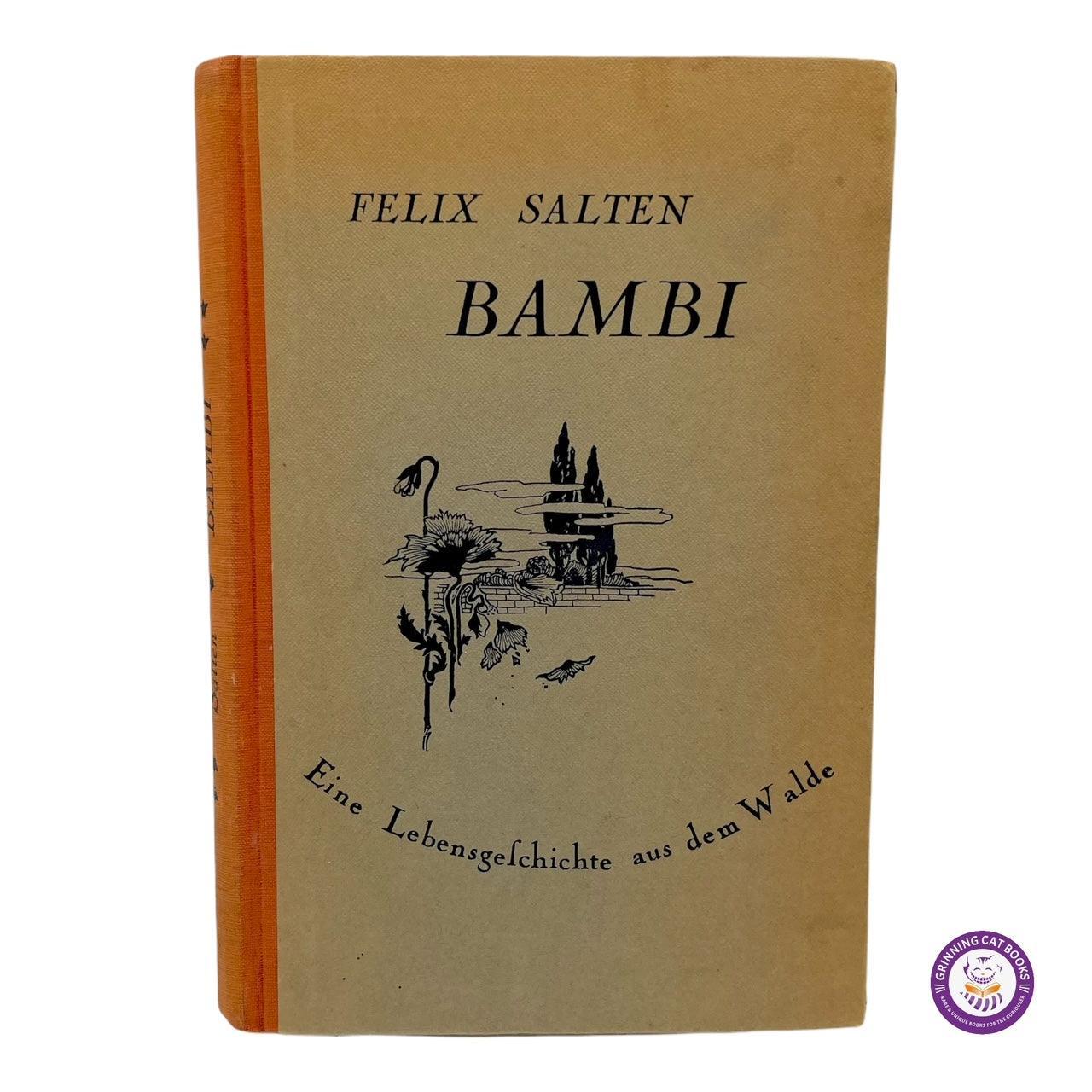Bambi (First True Edition, in Native German) - Grinning Cat Books - CHILDREN'S LITERATURE - 