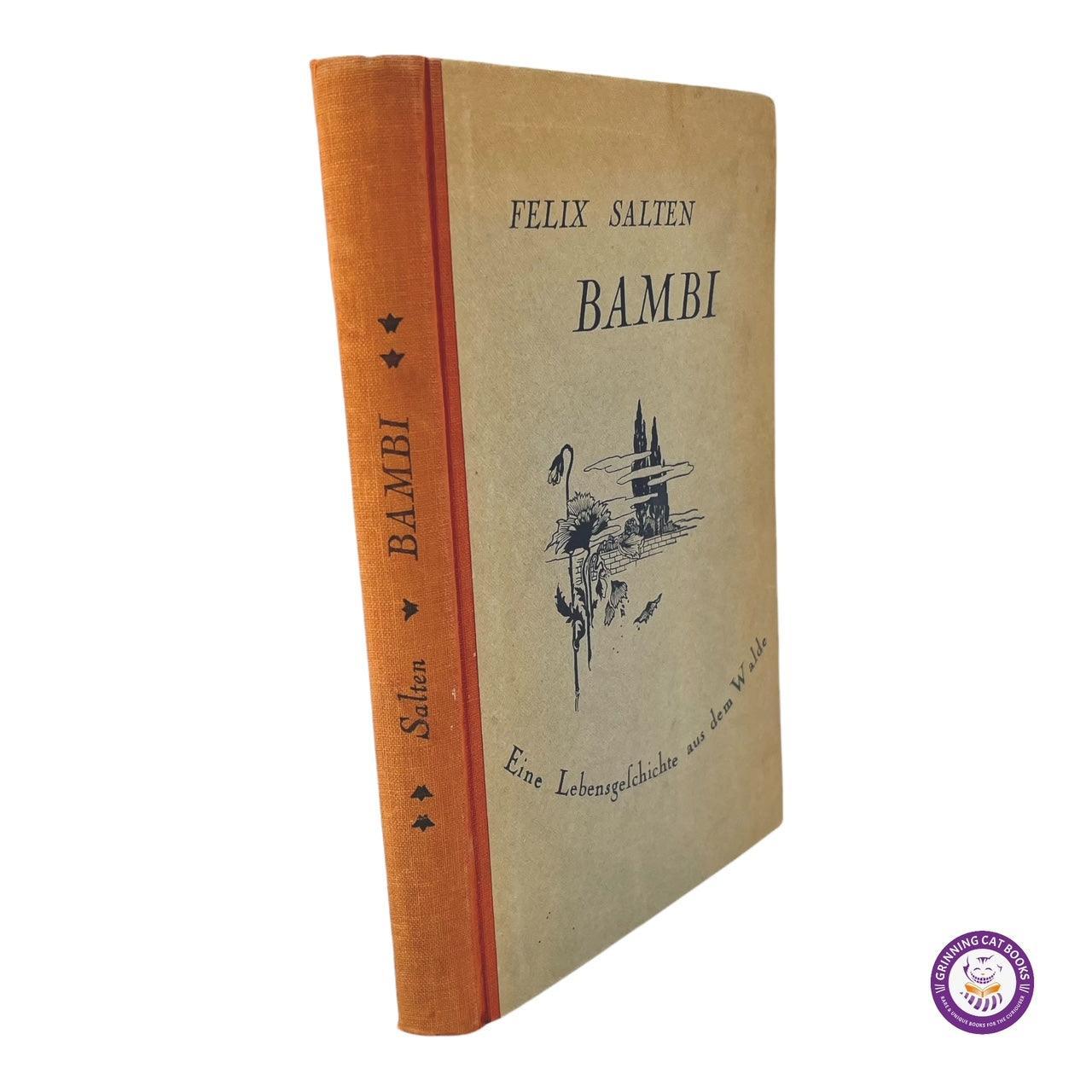 Bambi (First True Edition, in Native German) - Grinning Cat Books - CHILDREN'S LITERATURE - 