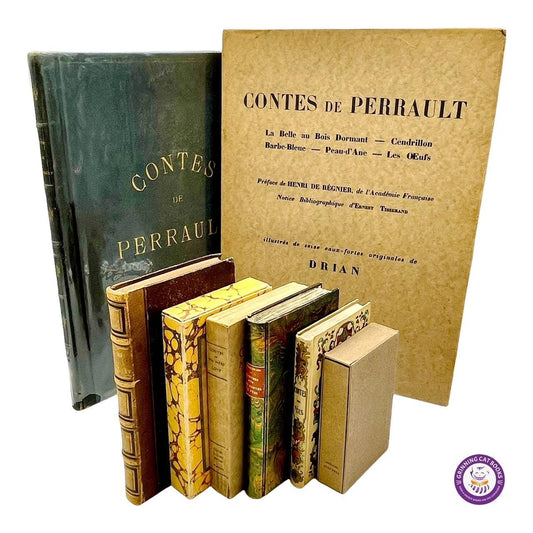 Charles Perrault: Group of Eight Assorted French Versions of Perrault Fairytales (From the collection of renowned children's literature collector, Justin G. Schiller.) - Grinning Cat Books - CHILDREN'S LITERATURE - 