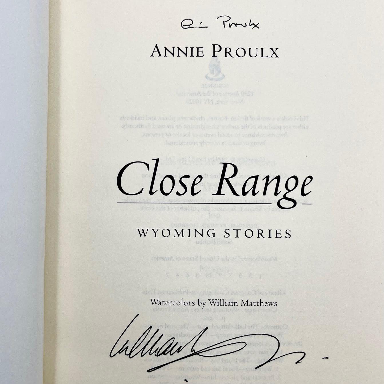 Close Range: Wyoming Stories (signed by both Annie Proulx and the artist, William Matthews) - Grinning Cat Books - books - AMERICAN WEST, SIGNED