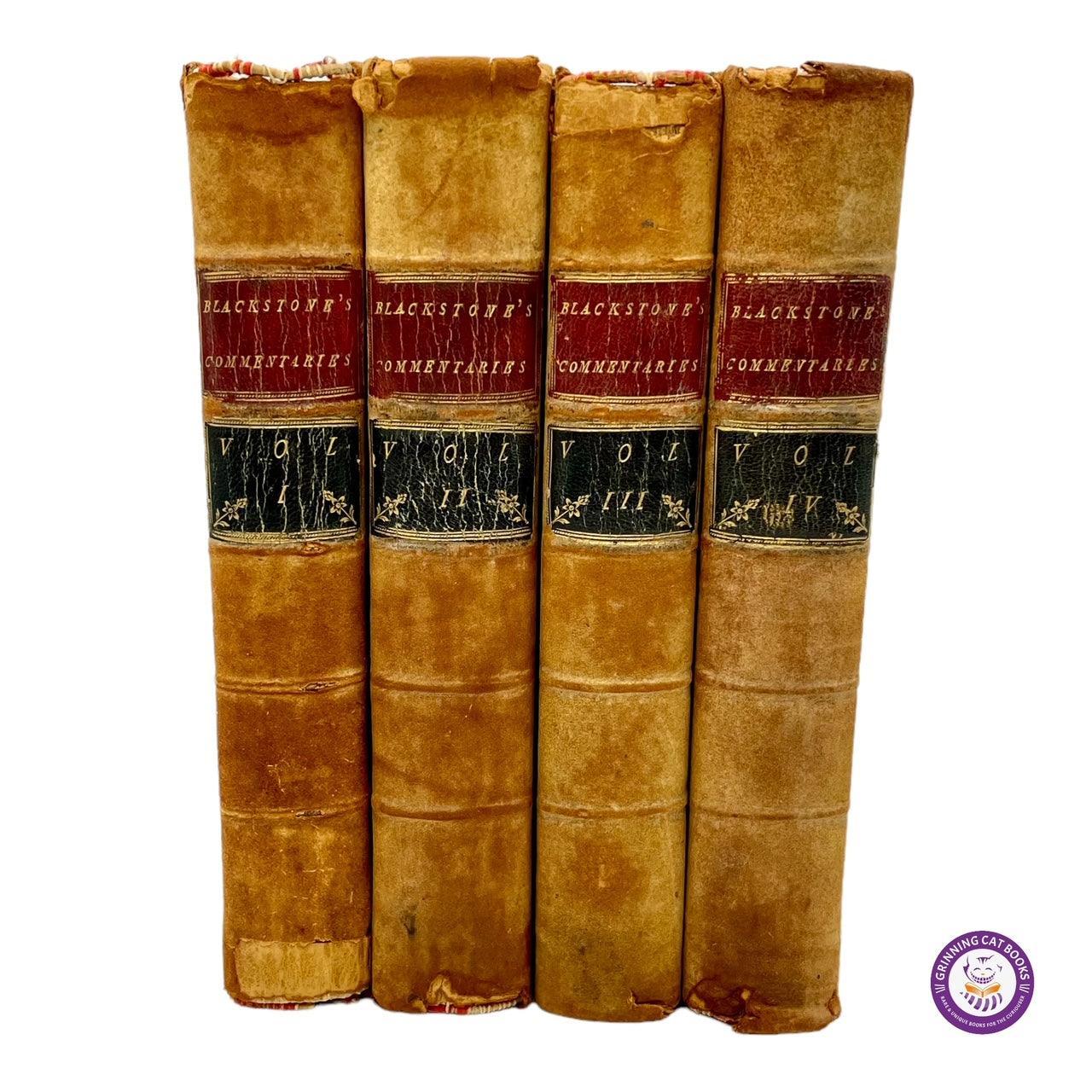 Commentaries on the Laws of England (1787), 4 volumes, complete - Grinning Cat Books - LAW - LAW