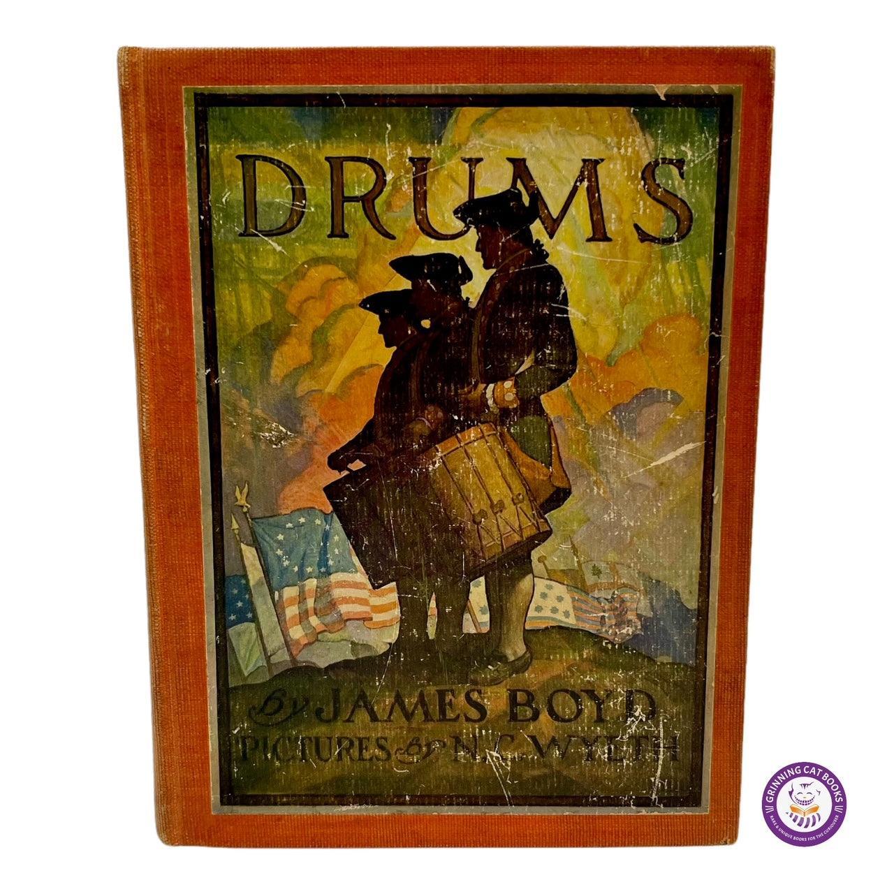 Drums (Limited Edition with pictures by NC Wyeth; signed by Wyeth and the author) - Grinning Cat Books - LITERATURE - AMERICANA, ILLUSTRATED BOOKS, REVOLUTIONARY WAR, SIGNED, YOUNG ADULT