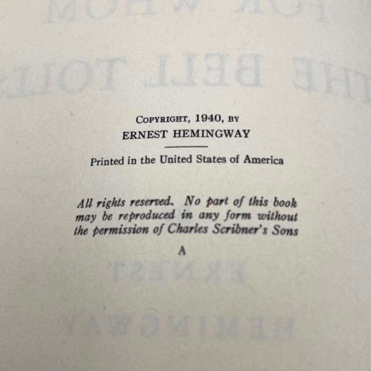 For Whom the Bell Tolls - Grinning Cat Books - AMERICAN LITERATURE - 