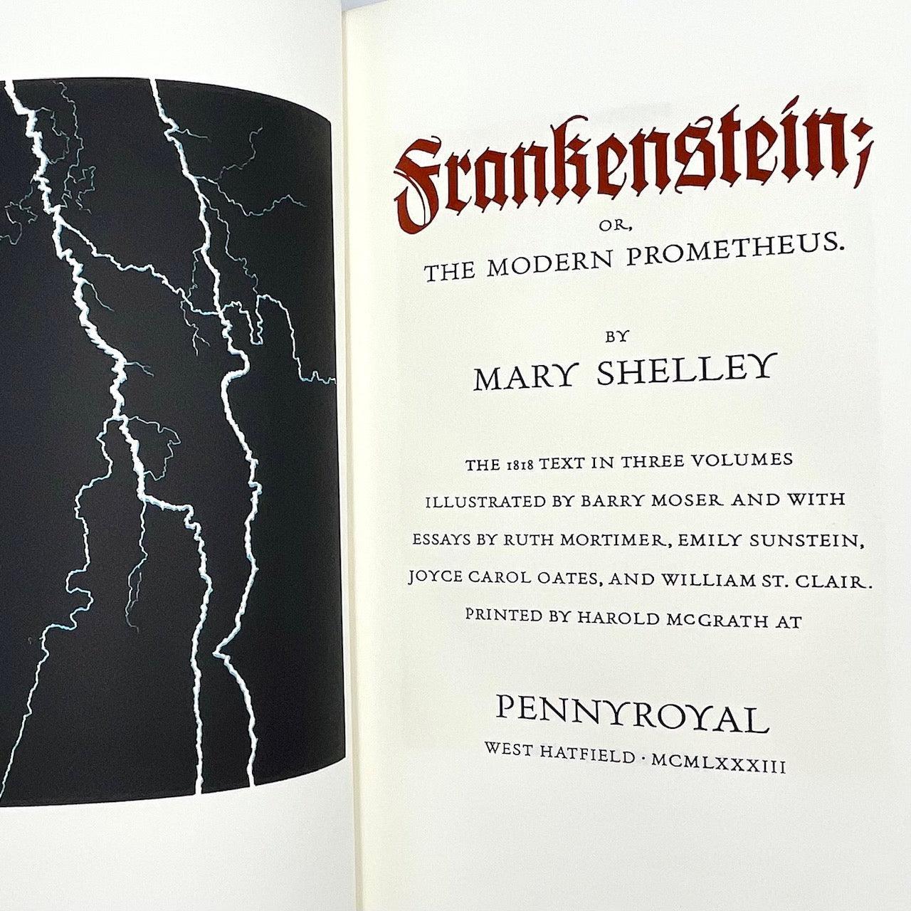 Frankenstein; or, The Modern Prometheus (Signed, Deluxe Pennyroyal Edition) - Grinning Cat Books - LITERATURE - BARRY MOSER