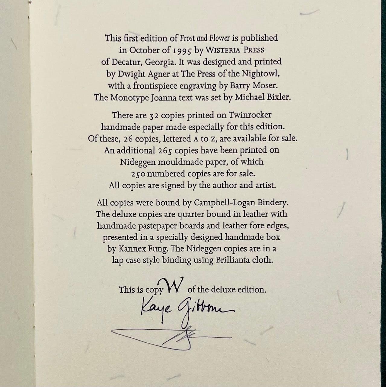 Frost and Flower: My Life With Manic Depressions so Far (Limited Edition, signed by Gibbons with a special, signed print by Barry Moser) - Grinning Cat Books - books - BARRY MOSER, ILLUSTRATED BOOKS
