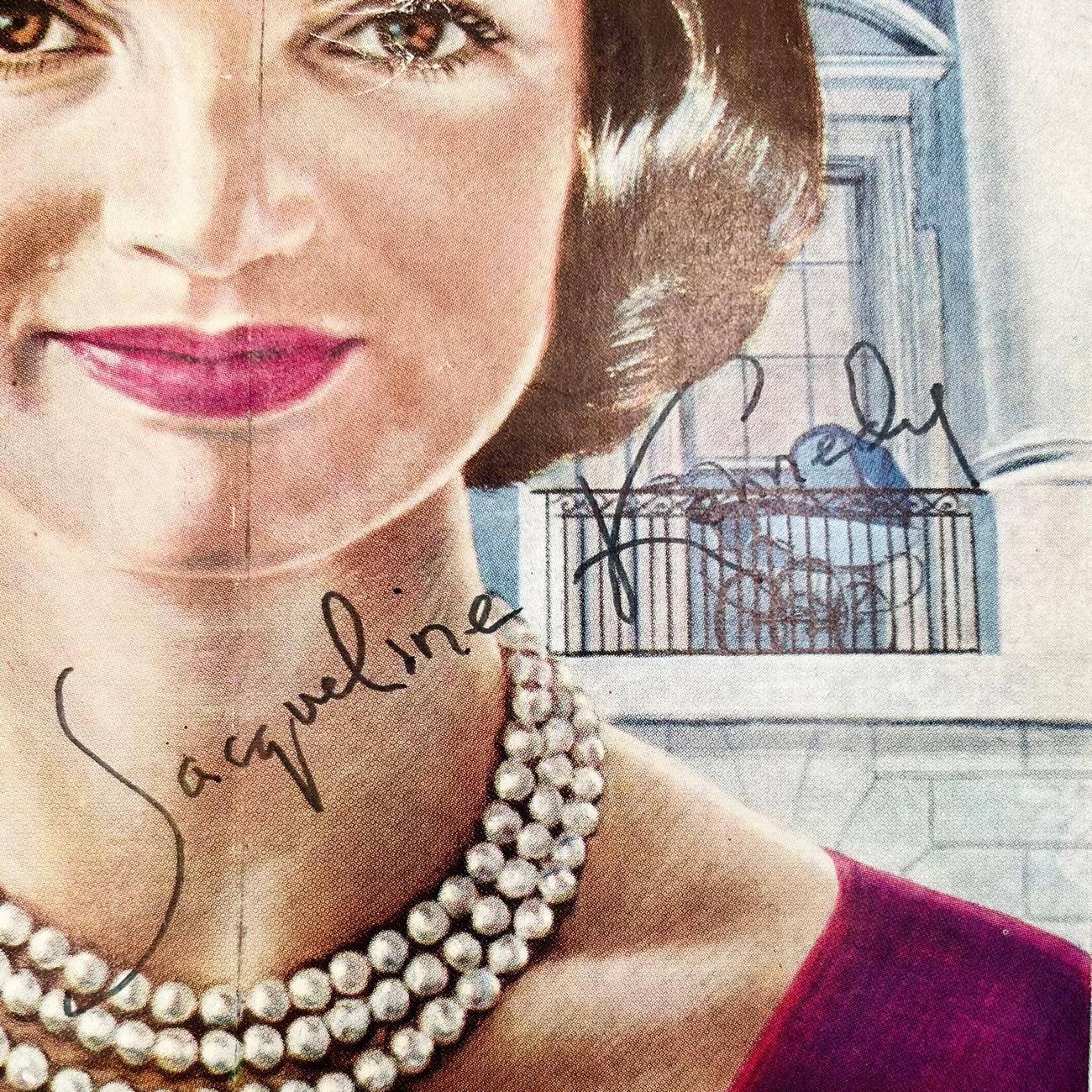 Jackie Kennedy signed Time Magazine cover (dated the day of JFK's inauguration) - Grinning Cat Books - AMERICANA - FIRST LADIES