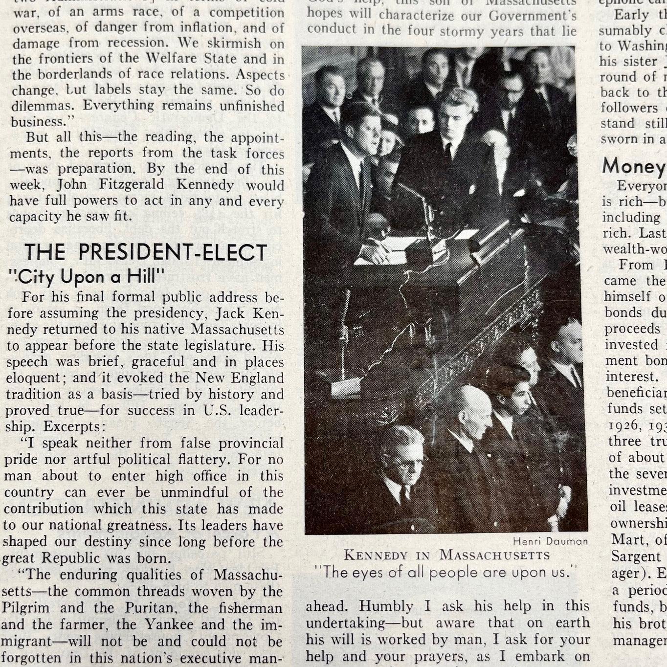 Jackie Kennedy signed Time Magazine cover (dated the day of JFK's inauguration) - Grinning Cat Books - AMERICANA - FIRST LADIES