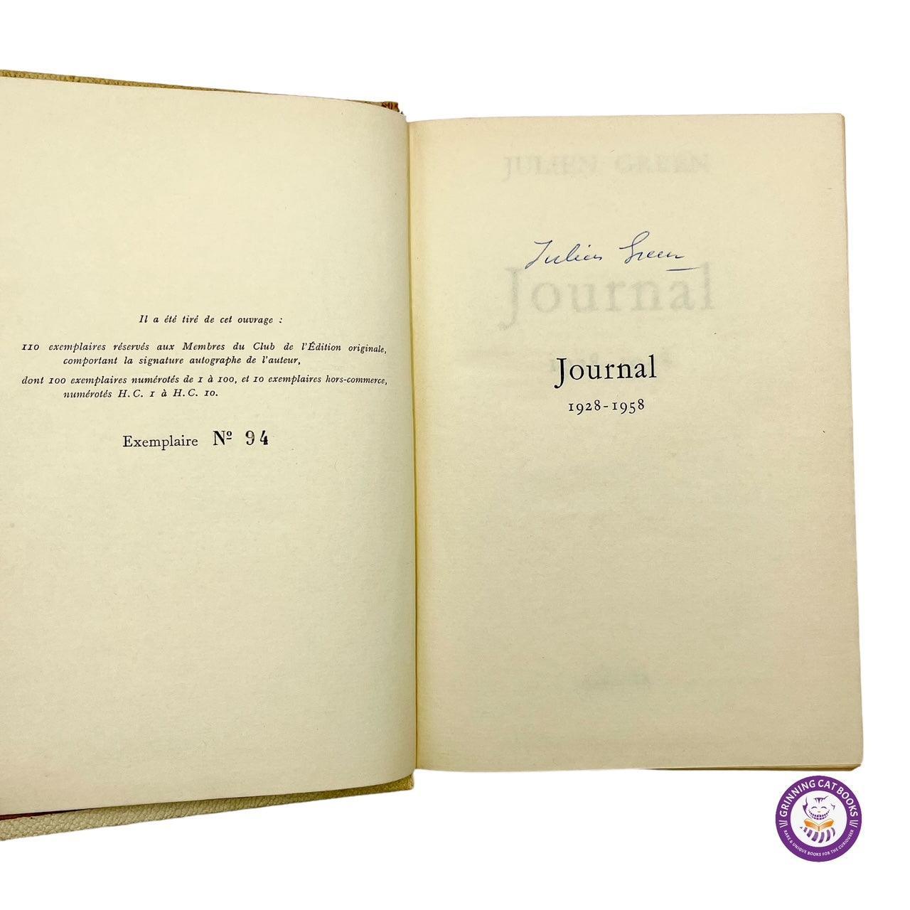 Journal: 1928-1958 (Of Julian Green, in the native French) - Grinning Cat Books - LITERATURE - FRENCH LITERATURE