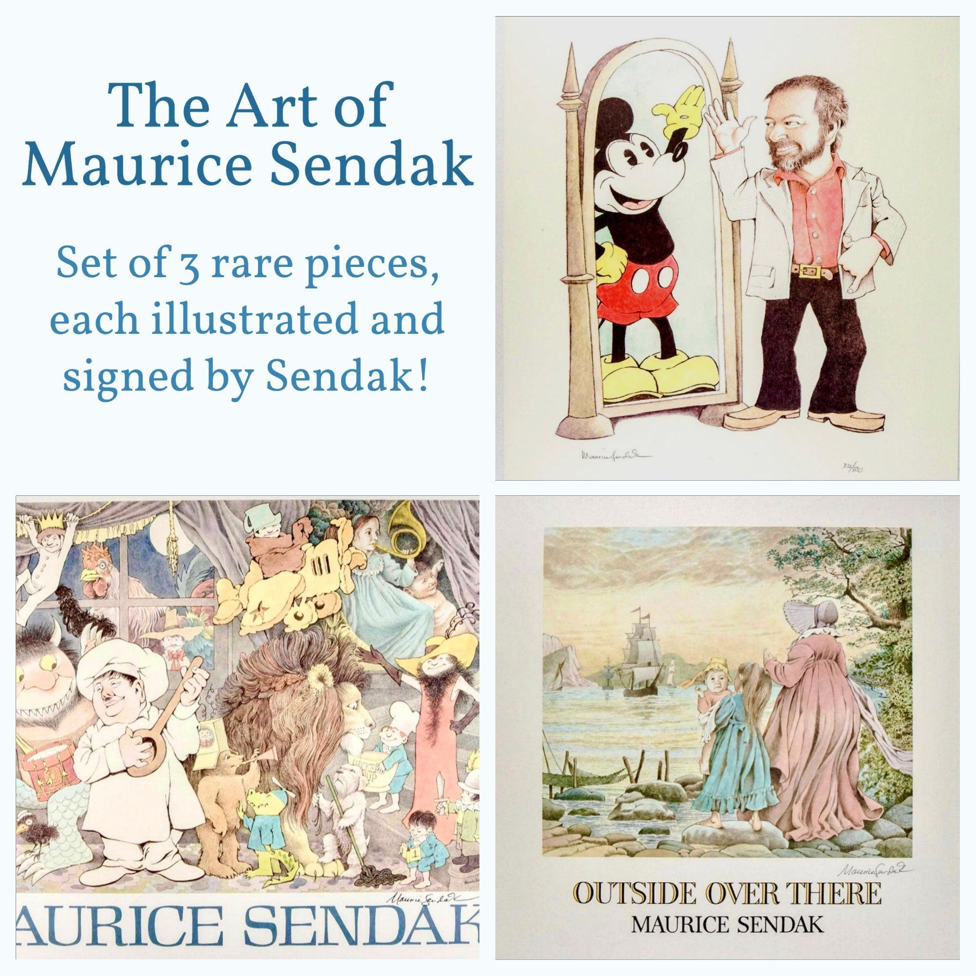 Maurice Sendak Set of 3 Rare Pieces (each signed by Sendak) - Grinning Cat Books - poster - ARTWORK, MAURICE SENDAK