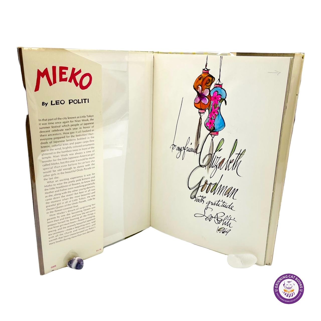 Mieko (beautifully signed, with drawing, by Politi) - Grinning Cat Books - books - 