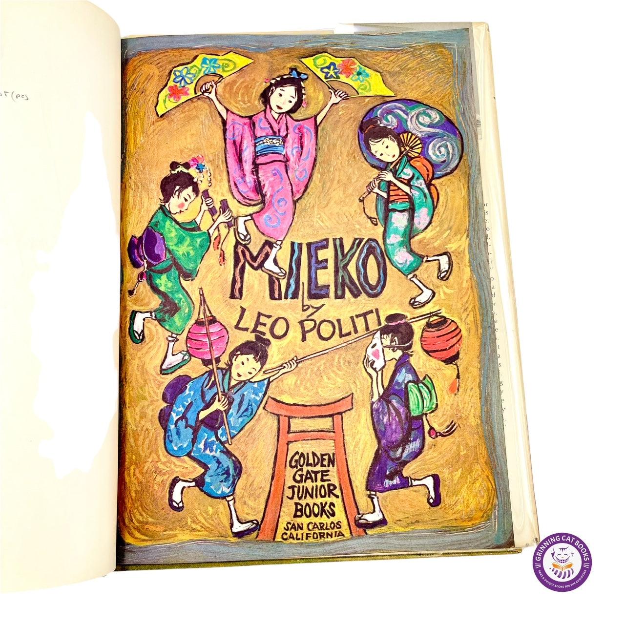 Mieko (beautifully signed, with drawing, by Politi) - Grinning Cat Books - books - 