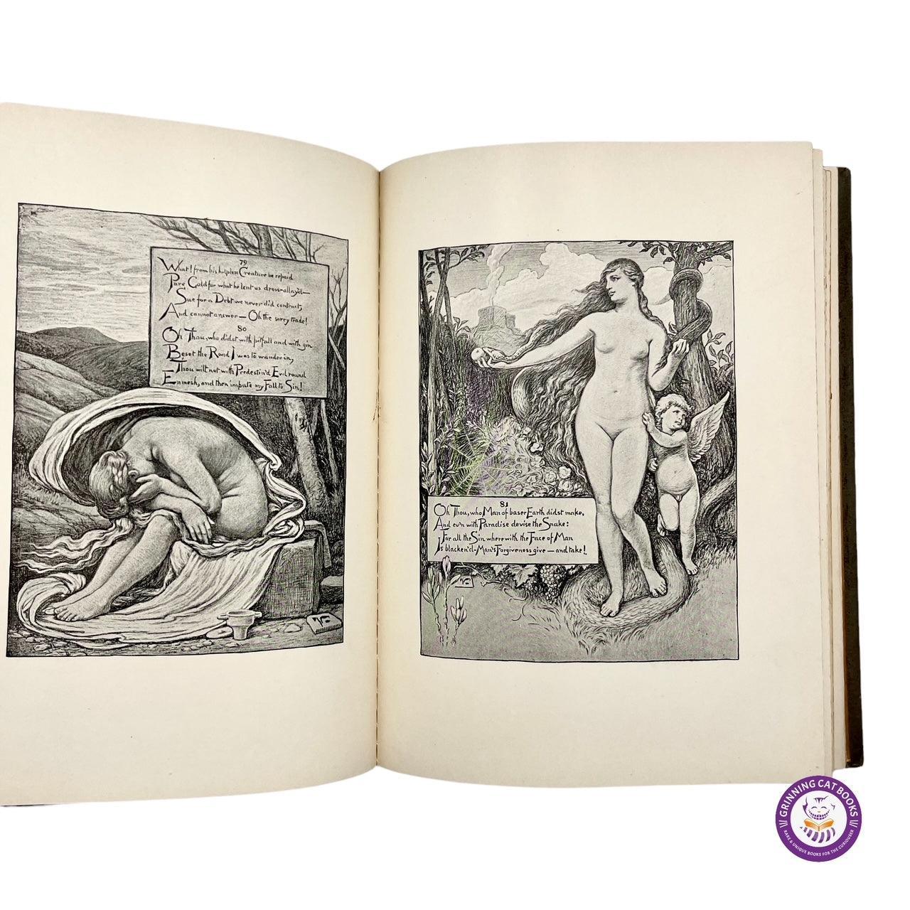Rubaiyat of Omar Khayyam (famous "Vedder Edition," with drawings by Elihu Vedder) - Grinning Cat Books - POETRY - ART, POETRY, RUBAIYAT