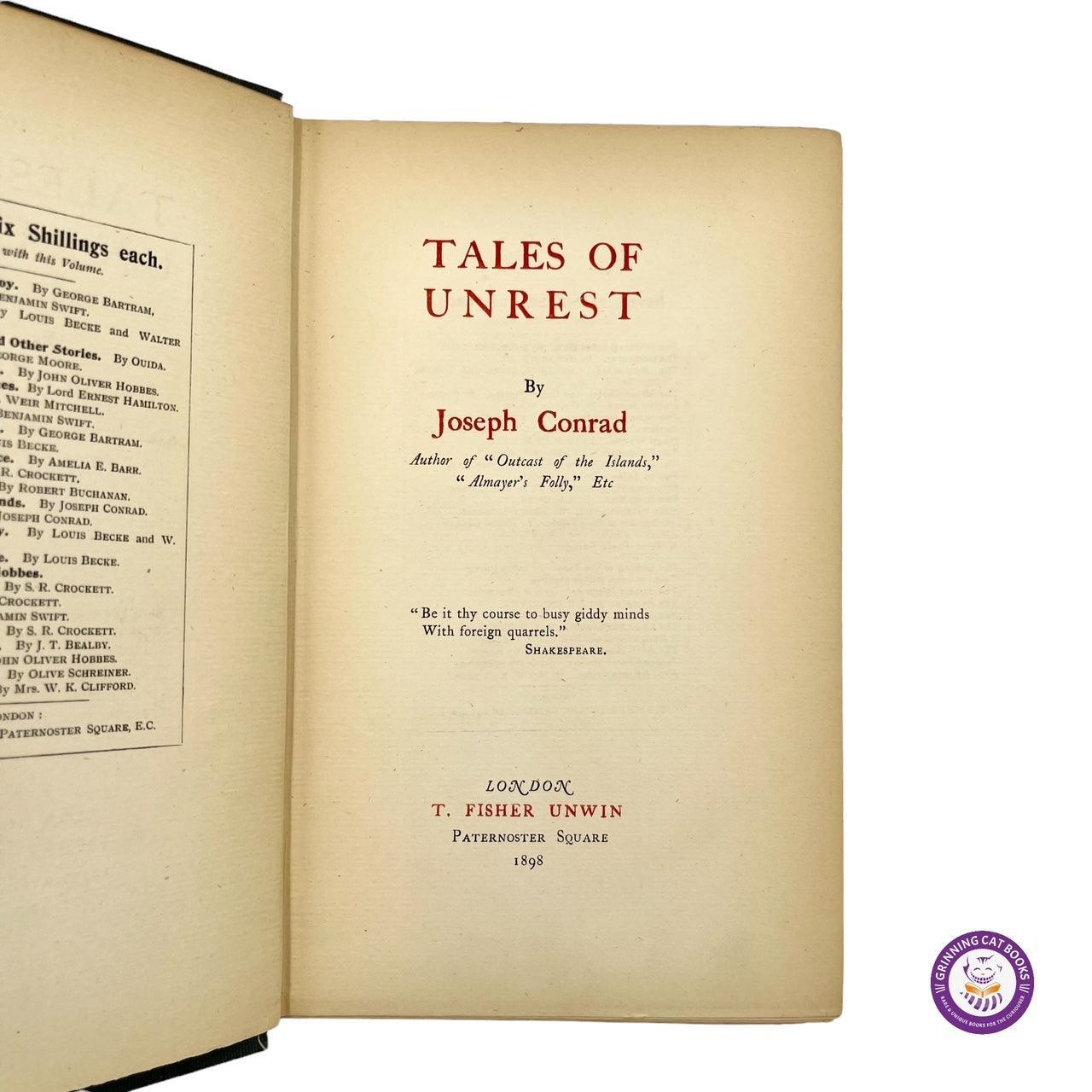 Tales of Unrest - Grinning Cat Books - LITERATURE - 