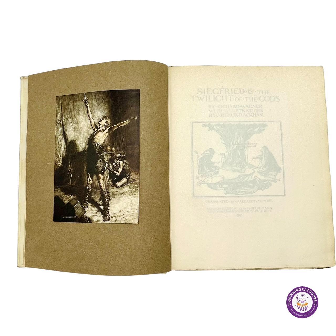 The Rhinegold & The Valkyrie with Siegfried; and, The Twilight of the Gods. (2 Vols., Illustrated by Arthur Rackham) (signed) - Grinning Cat Books - LITERATURE - ILLUSTRATED