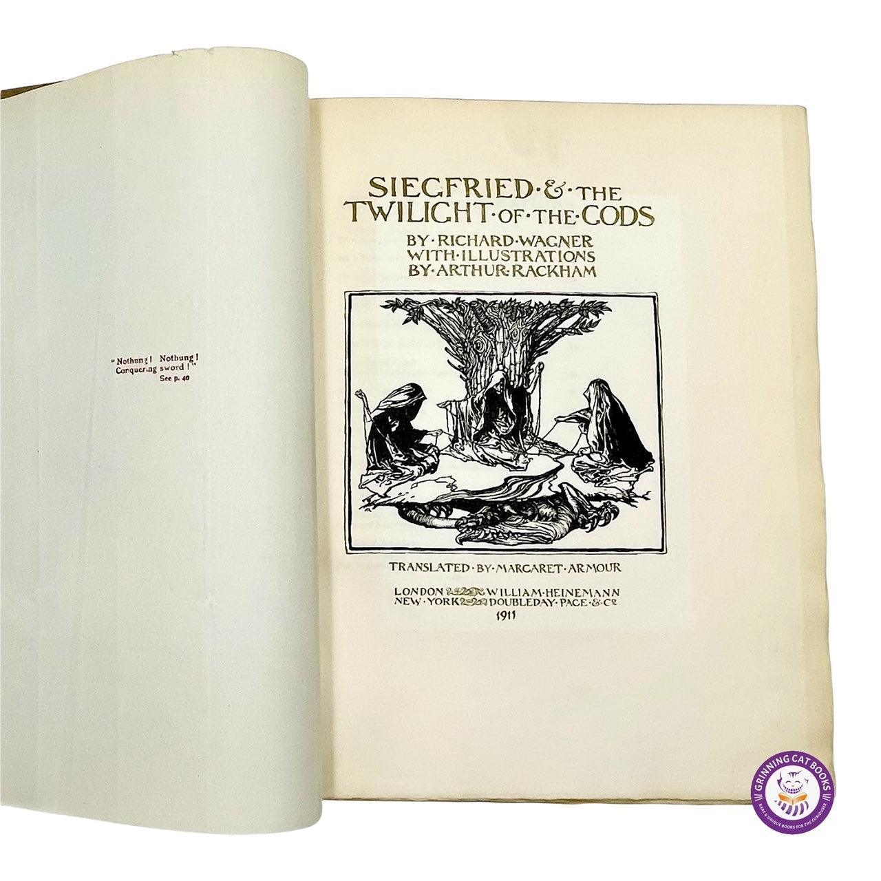 The Rhinegold & The Valkyrie with Siegfried; and, The Twilight of the Gods. (2 Vols., Illustrated by Arthur Rackham) (signed) - Grinning Cat Books - LITERATURE - ILLUSTRATED