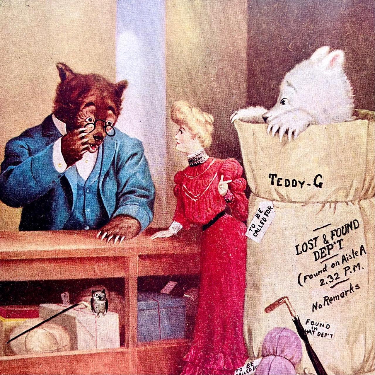 The Roosevelt "Teddy Bears" - Set of 5 original illustrations (1906) - Grinning Cat Books - ART - ARTWORK