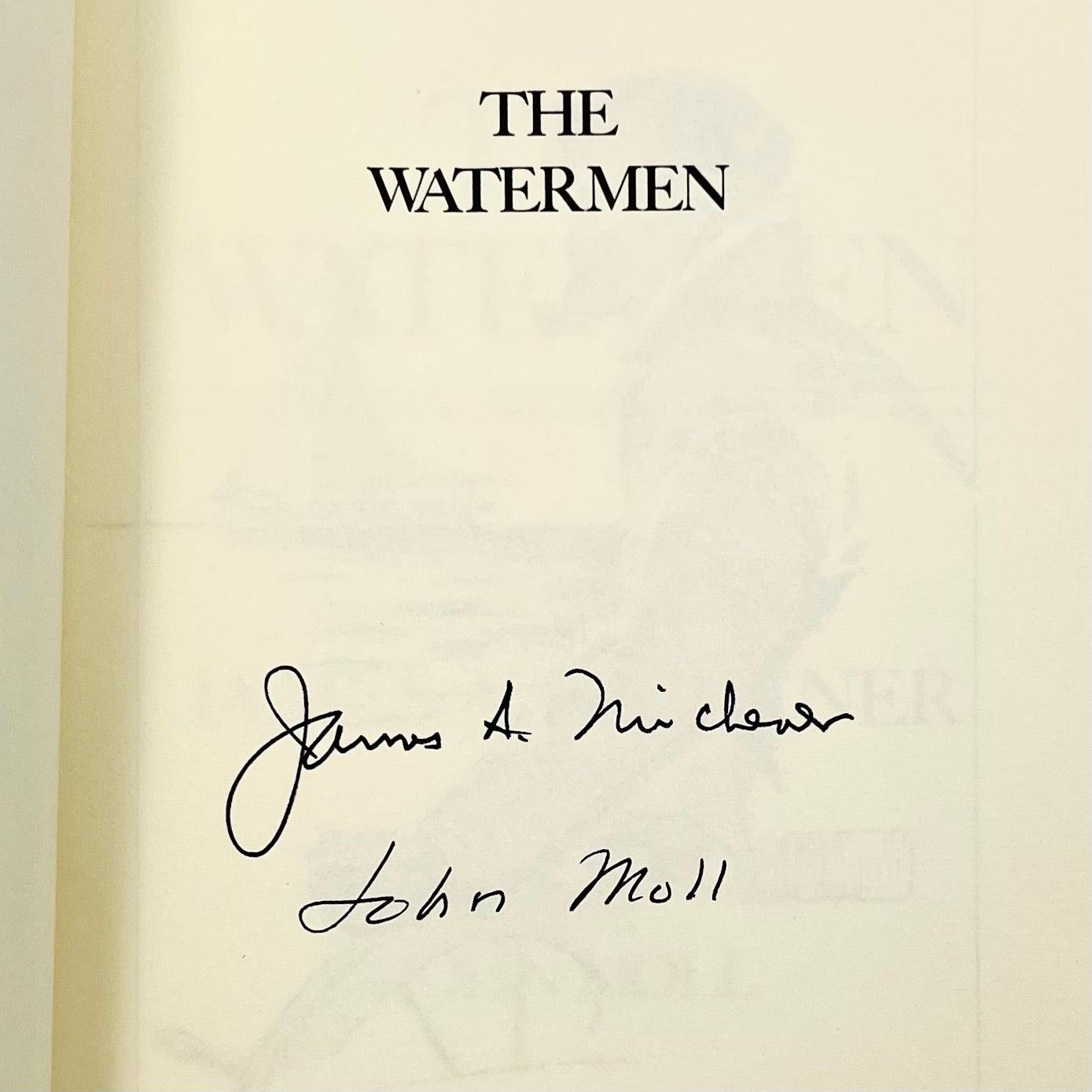The Watermen (signed by James Michener and John Moll, illustrator) - Grinning Cat Books - Books - SIGNED
