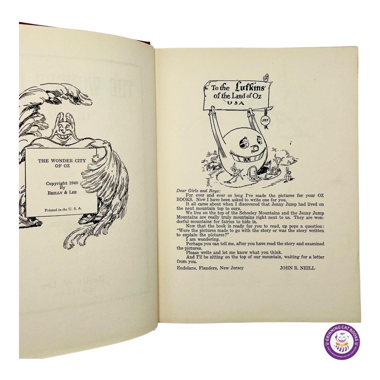 The Wonder City of Oz (1940, the first book by the renowned John Neill) - Grinning Cat Books - Books - OZ