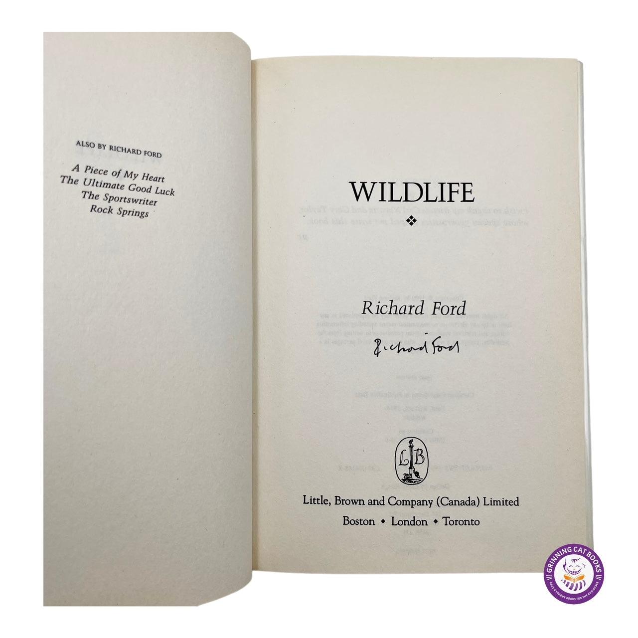 Wildlife (signed by Richard Ford) - Grinning Cat Books - Books - SIGNED