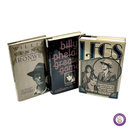 The Albany Cycle: Legs, Billy Phelan's Greatest Game, and Ironweed (all signed by William Kennedy) - Grinning Cat Books - LITERATURE - AMERICAN LITERATURE